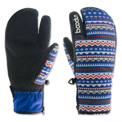 Ski gloves outdoor three-finger warm gloves My Store