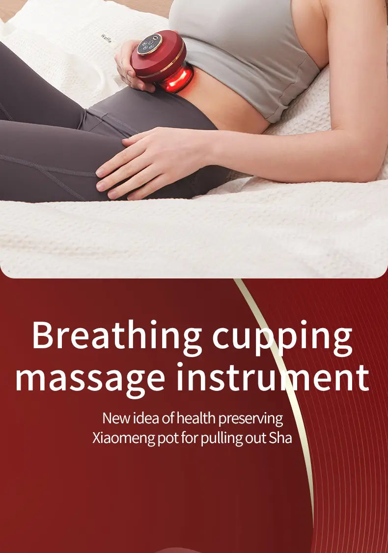 Portable Electric Cupping Massager with Red Light (2 Cups) My Store