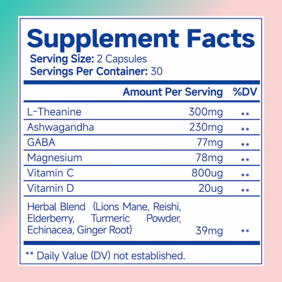 Ashwagandha For Women Supplement With L-Theanine Magnesium, Stress Relief, Focus And Relaxation Support Anxiery Pill My Store