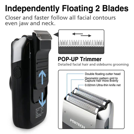 2-in-1 Electric Foil and Bald Shaver for Men My Store