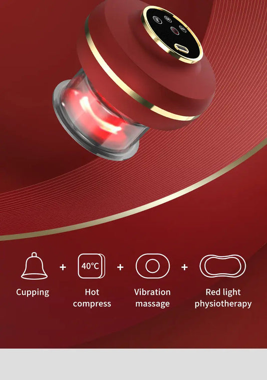 Portable Electric Cupping Massager with Red Light (2 Cups) My Store