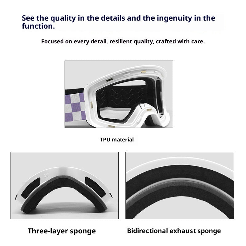Spherical Ski Goggles Double-layer Anti-fog Ski Goggles My Store