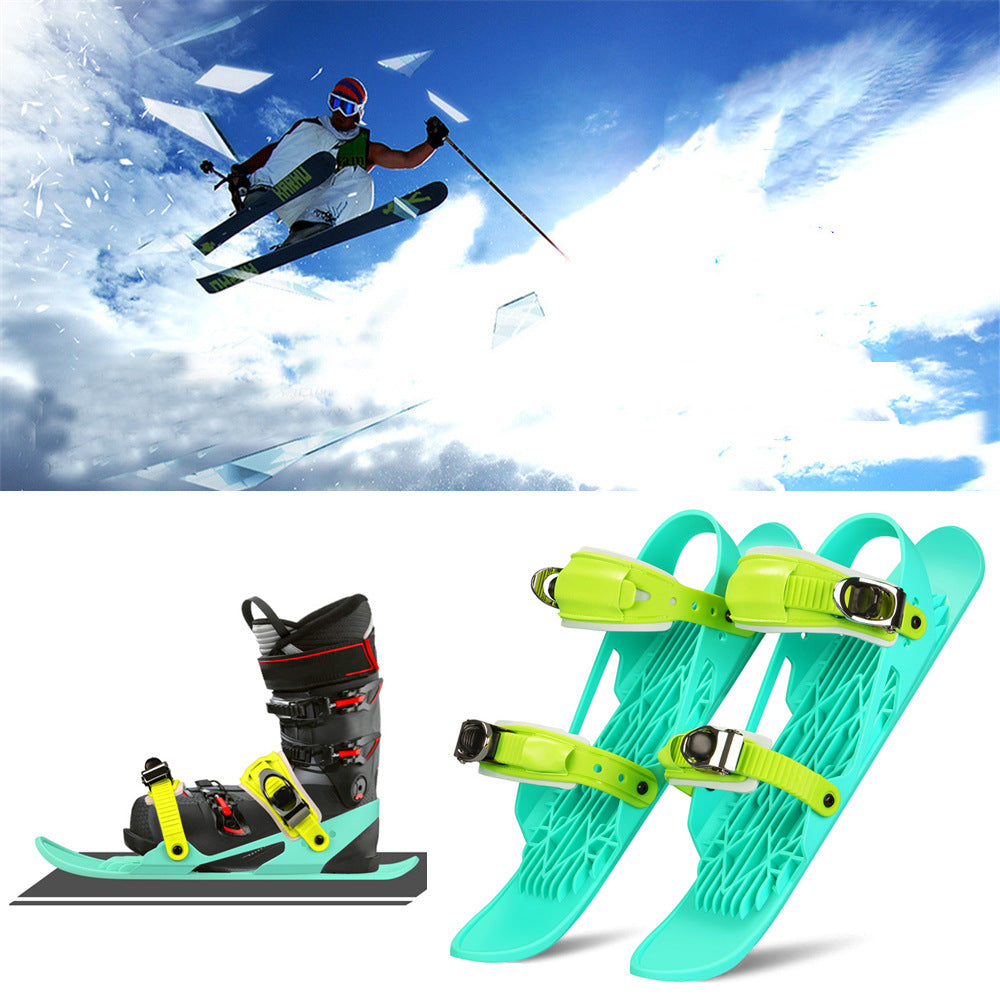 Mini Ski Skates Portable Short Skiboard Adjustable Skates Shoes For Snow My Store