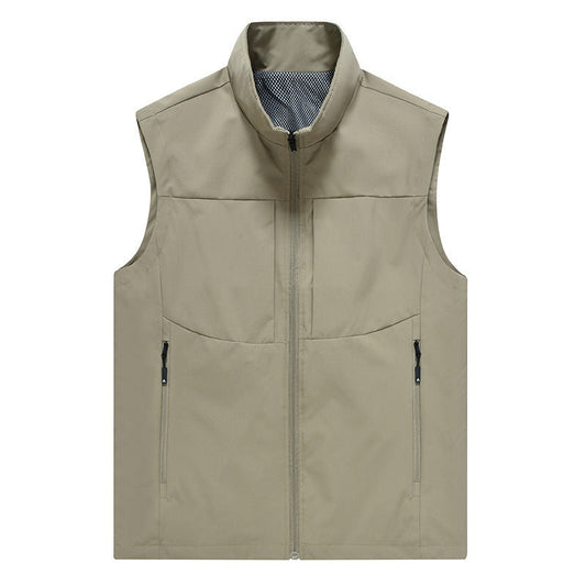 Casual Breathable Outdoor Photography Fishing Sport Cardigan Stand Collar Men's Vest My Store