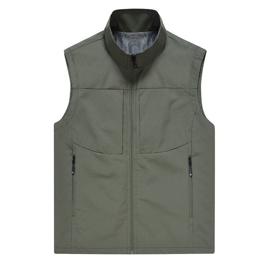 Casual Breathable Outdoor Photography Fishing Sport Cardigan Stand Collar Men's Vest My Store