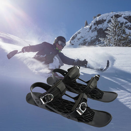 Mini Ski Skates Portable Short Skiboard Adjustable Skates Shoes For Snow My Store