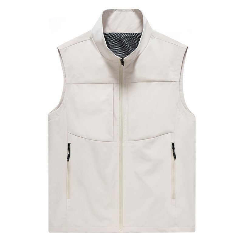 Casual Breathable Outdoor Photography Fishing Sport Cardigan Stand Collar Men's Vest My Store